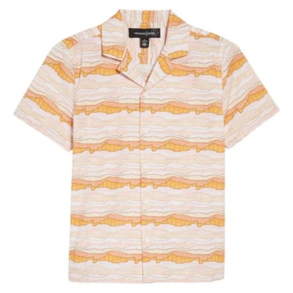 NWTO Treasure & Bond |‎ Kids' Button-Up Camp Shirt In fun allover print, XXL